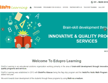 Tablet Screenshot of eduprolearning.com